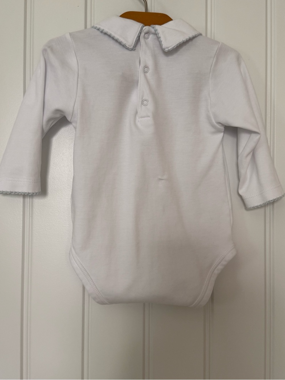 Kissy Kissy Classic Jacquard Overall Set Baby Blue & White Size 9M - Picture 4 of 6